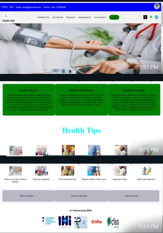 Health Hub Screenshot